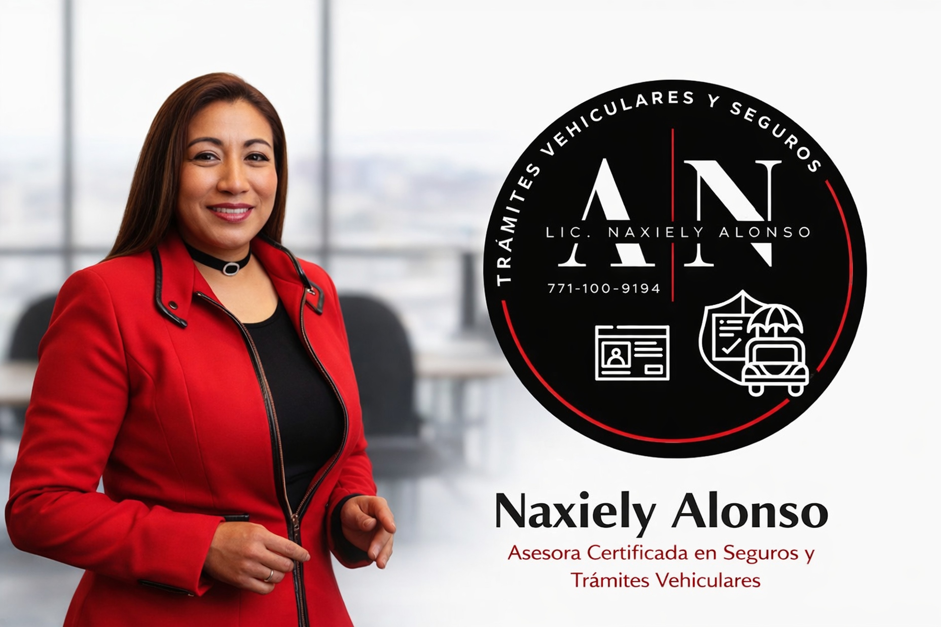 Naxiely Alonso, asesora certificada en seguros y trámites vehiculares en Pachuca